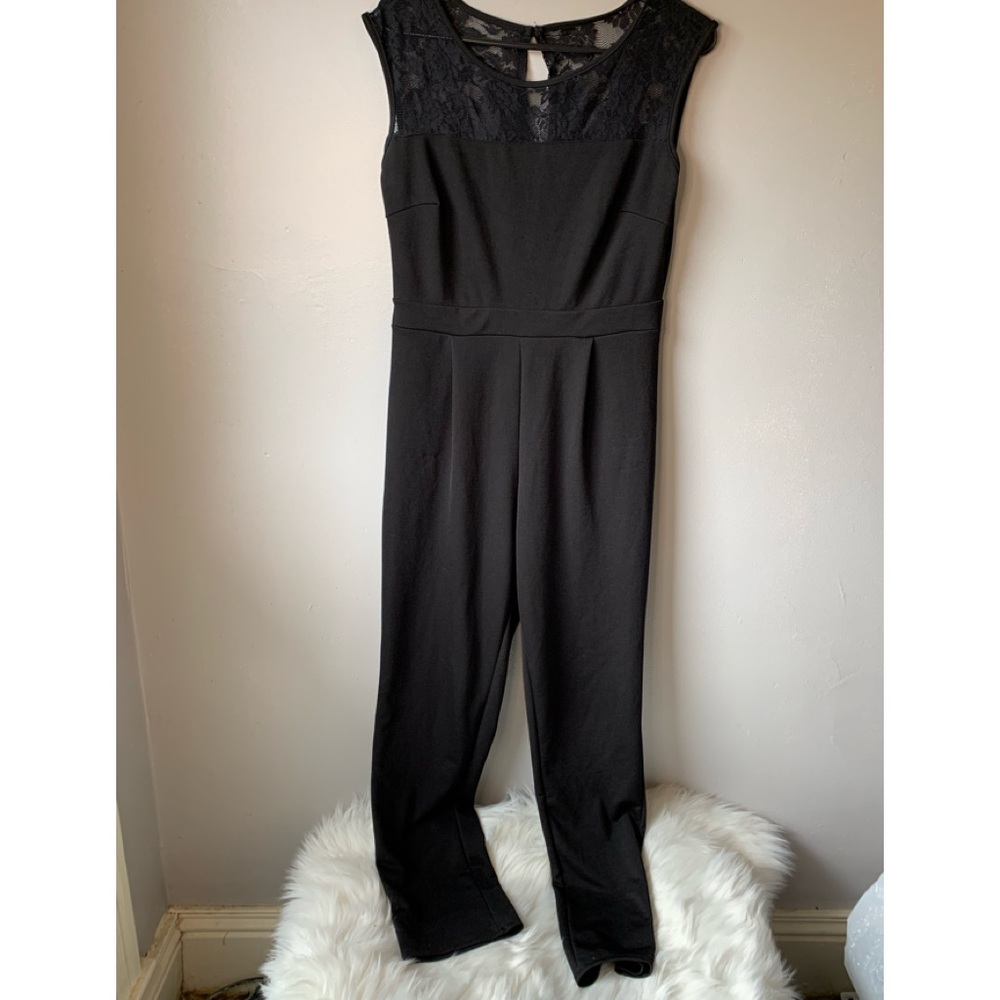 Runway Story Black Lace Jumpsuit